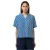 Lacoste Dames Geometrisch Korte Mouwen Shirt (Wit/Blauw)