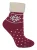 Wollen bedsokken voor dames met Fairisle-ontwerp – Rood