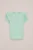 WE Fashion – Meisjes T-shirt met ruches – Slim Fit – Lichtgroen – Biologisch katoen –