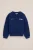 Blue Ridge – Jongens relaxed fit sweater met opdruk – Oversized – Donkerblauw – Katoen –