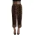 Leren Leopardenprint Culottes Met Hoge Taille