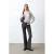 MANGO TEEN low waist flared jeans grey denim