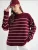 MixRay Oversized trui  bourgogne / wit