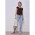 Street One Dames Mid Waist Slim Legs jeans in Slim Fit in Blauw