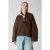 Shoeby katoenen oversized sweater – donkerbruin