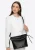 Wittchen Dames crossbody tas met decoratieve strikken, zwart, eco-leer