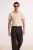 TRENDYOL MAN Heren Beige Effen Kort Regular fit Poloshirts
