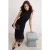 TRENDYOLMİLLA Dames Zwart Effen Kort / Mini Mouwloos Skater Jurken