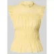 Only slim fit blousetop met rucheskraag model ‘SHAILA’