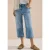 Cecil Dames 3/4 High Waist Wide Legs jeans in Slim Fit in Blauw