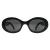 Celine Ovale Dames Fonkelend Zwart met Goudgrijs CL40194U Triomphe