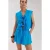 HARPER & YVE high waist casual short met linnen blauw