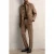 Reiss Ls Button Through Double Face Wool Jacket Brown