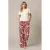 &Co Woman viscose loose fit broek met print – donkerrood