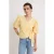 TRENDYOLMİLLA Dames Geel Effen Driekwart mouw Getailleerd Blouses