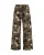 WE Fashion Broek  lichtbeige / olijfgroen / zwart