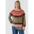 OUI gebreide trui met print – roze/bruin