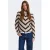 ONLY rechtvallende gebreide trui met print – beige