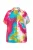 Angel of Style Blouse  cyaan blauw / olijfgroen / magenta / wit