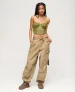 Superdry Vrouwen Baggy Parachute Broek Bruin
