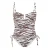 Biba Dames/Dames zebraprint ééndelig badpak (Wit, Zwart)