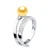 Ring Rush Verstelbare zoetwaterparels Round 7-8 mm Gold Jewelry 925