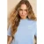 Lofty Manner T-shirt met backprint lichtblauw