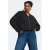 ONLY CARMAKOMA Caramaya L/S Boucle Glitter Bomber Pnt Plus Size bomberjack – zwart