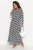 Trendyol Modest Dames Wit Gestreept Maxi Lang Casual Recht Modest Jurken