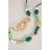 White Stuff Ayla Chunky Beaded Necklace Green Multi