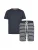 Phil & Co. Berlin Pyjama kort ‘Phil & Co. Berlin Men’s Shorty Set – Cotton Pyjamas with Fashionable Print & Colour Gradient, Spring/Summer, S–XXL’  marine