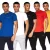 Crosshatch Heren Traymax T-shirt (pak van 5) (Blauw/Rood/Zwart/Geel/Wit)