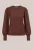 WE Fashion – Dames jersey top met structuur – Regular fit – Kaneelbruin –
