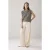 Summum Woman Sleeveless Top Knitted Stripe Coated Black-ivory