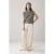 Summum Woman Sleeveless Top Knitted Stripe Coated Black-ivory