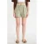 Cache Cache regular high waist casual short met linnen grijsgroen