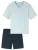 SCHIESSER Pyjama kort ‘ Comfort Essentials ‘  navy / lichtblauw
