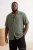TRENDYOL MAN Heren Kaki Effen Kort Oversized Grote maten Overhemden