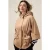 Oltre Short Suede-effect Parka Beige