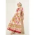 Geprinte V-hals Maxi-jurk