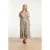 Smashed Lemon 25078 chiffon overlap maxi jurk met , graphic print |