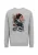 Oldskull Sweatshirt ‘Asian Blossom Queen’  cyaan blauw / grijs / kreeft / zwart