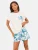 Lipsy Korte pyjama  crème / cyaan blauw / lichtblauw