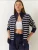 Bianco Lucci Oversized vest  ecru / marine