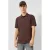 QS regular fit polo – donkerbruin