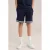 WE Fashion regular waist sweatshort donkerblauw