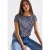 Street One Dames Shirt van gemengd materiaal met patroon in Blauw