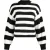 Another Label Becky Knitted Pull Long Sleeve Black White Stripe