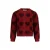 Jubel gebreid vest met hartjes – rood