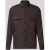 Boss regular fit overshirt van linnenmix